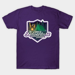 Always an Adventure camp badge T-Shirt